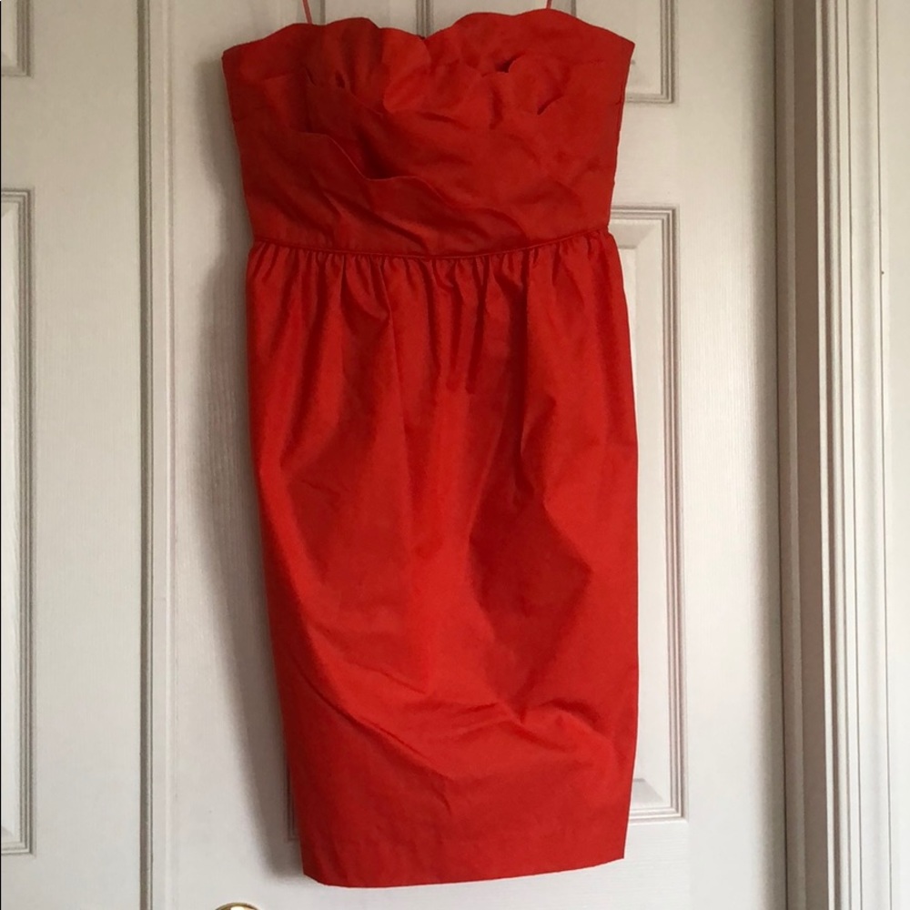 J.Crew Samantha Dress in a Orange Cotton Taffeta